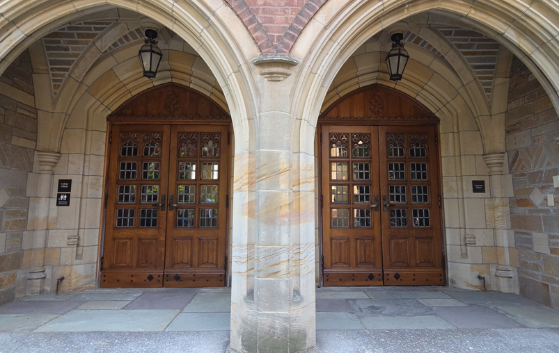 Jonathan Edwards College at Yale entrance doors